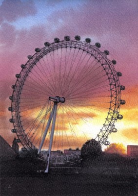London Eye, Sunset
